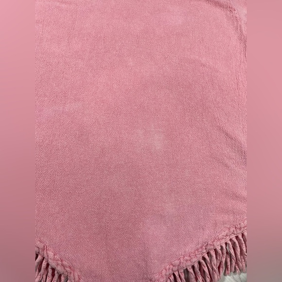 Vintage Sea Breeze Fringe Hem Boho Tunic Top XL Pink Made in USA - Picture 5 of 11